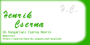 henrik cserna business card